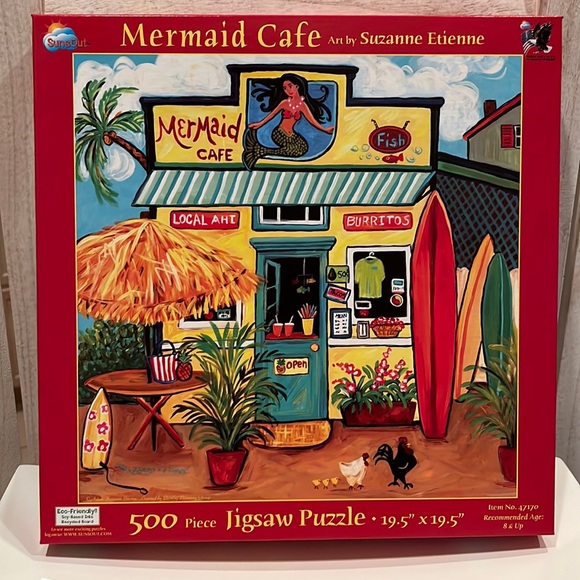 suns out Other - Mermaid Cafe Puzzle - 500 Pieces - Made in USA by Suns Out